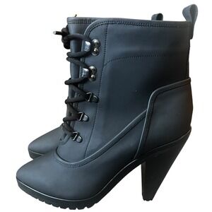 Veronica Beard Charley Coated Leather Lace-Up Bootie - Womans Size‎ 39.5 Italy
